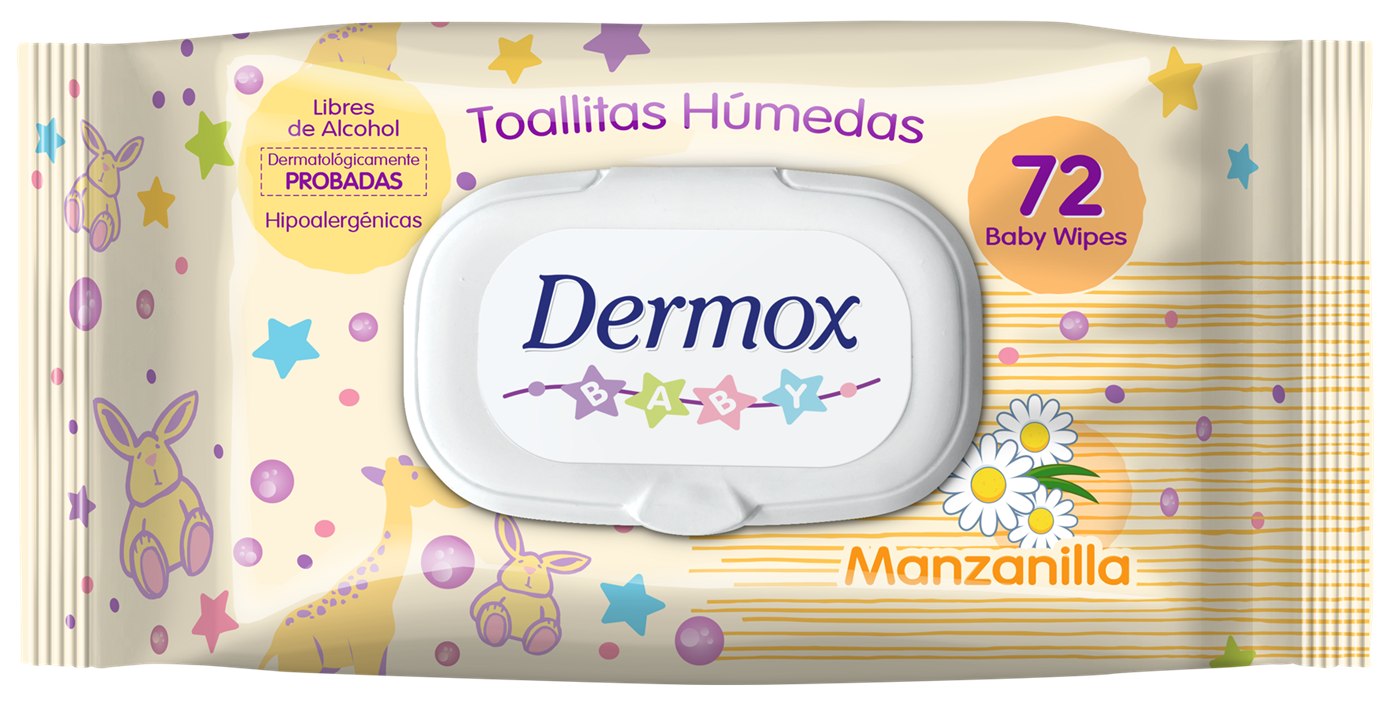 Toallitas Húmedas Dermox Baby Manzanilla 72 unidades